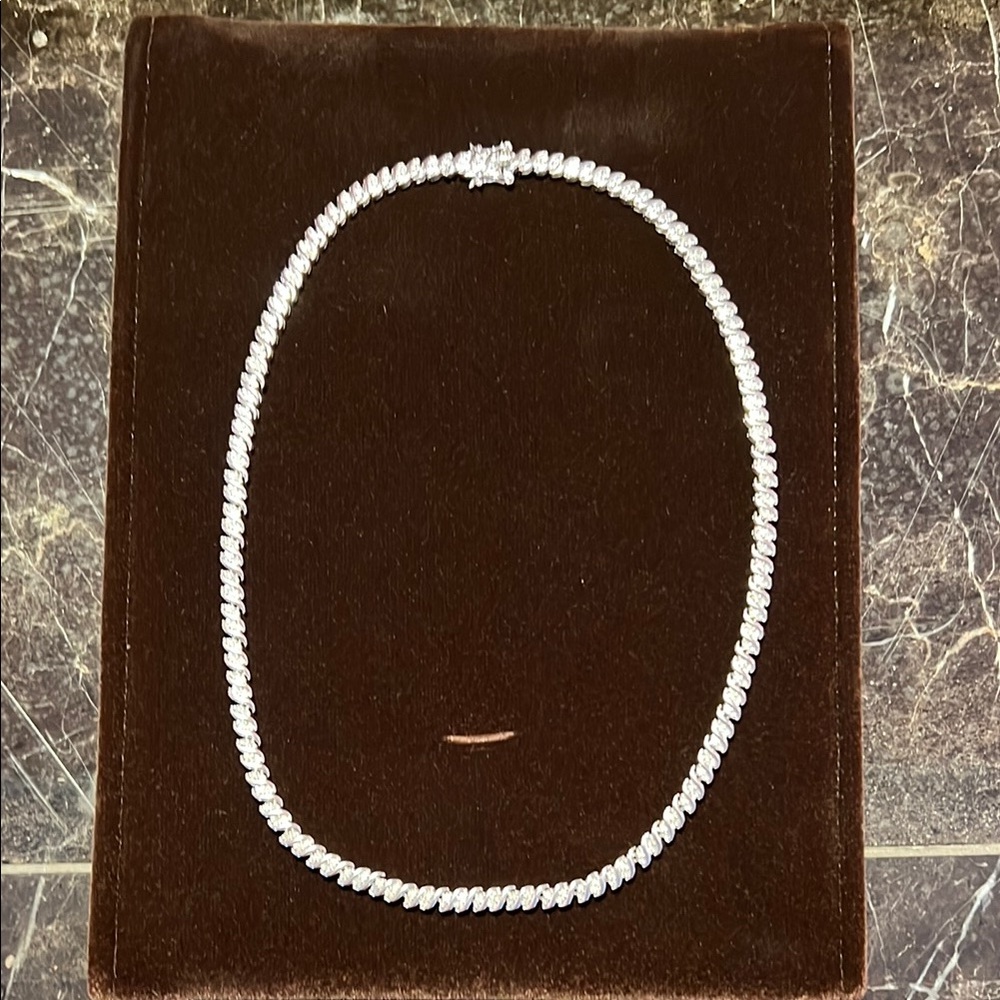 Elegant Silver diamond Necklace from Lord & Taylor